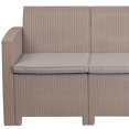 thumbnail image 3 of Sofa en fausse rotin gris clair avec coussin gris clair tout temps, 3 of 9