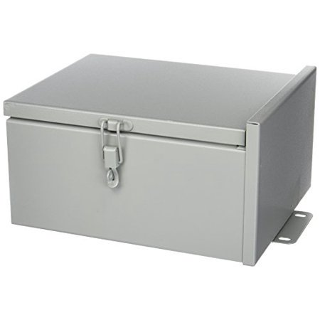 Wiegmann RHC101206 RHC-Series NEMA 3R Rainproof Hinge Cover Wall-Mount Enclosure, Carbon Steel, Small, 12" x 10" x 6"
