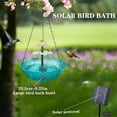 thumbnail image 1 of Hanging Bird Bath with Solar Pump, Plastic Bowl with Steel Chain, Outdoor Garden Bird Feeder and Water Bath for Backyard, Solar Powered Water Circulator, 1 of 4