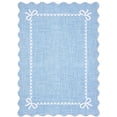 thumbnail image 4 of Nanan 5'x7' Scalloped Bow Area Rug, Non-Slip Back, Machine Washable Low-Pile Carpet for Living Room Bedroom Nursery Home Decor,Blue, 4 of 7