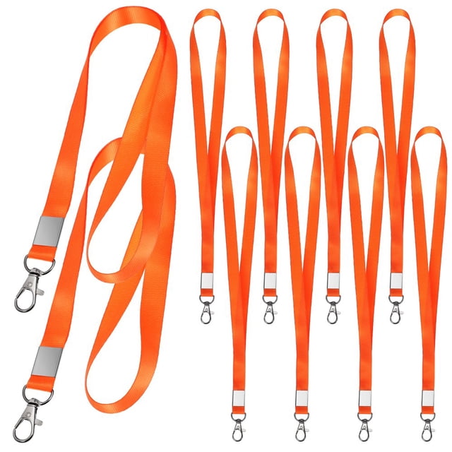LEEYNEER 10 Pcs Lanyard Strings Rope Lanyard Key Lanyard Neck Strap Flat Lanyards For Id Badges Name Tag Lanyards With Metal Clip