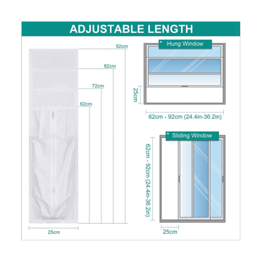 2X Hung Window Seal for Portable Air Conditioner, AC Unit Window Vent Kit, Easy to Install,Hose Kit for Tumble Dryer