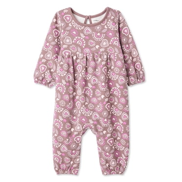 Barboteuse en tissu éponge suédé George pour bébés filles