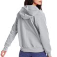 thumbnail image 3 of Hanes Womens ComfortSoft EcoSmart Full-Zip Hoodie Sweatshirt, S, Light Steel, 3 of 3