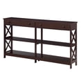 thumbnail image 2 of Convenience Concepts Oxford 60" 2 Drawer Console Table w/ Shelves, Espresso, 2 of 9