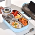 thumbnail image 1 of Fankiway thermal Insulation Bento 4 Grids with Soup Bowl Lunch Box Tableware Set Portable Lunch Box Student Lunch Box Lunch Box for Kids and Adults Bento Box Containers, 1 of 6