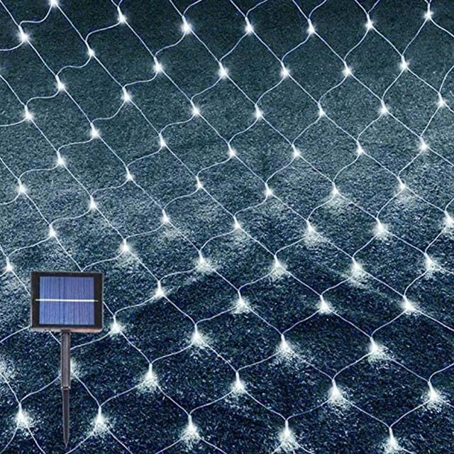 Solar Net Mesh String Lights Outdoor Waterproof LED Lights for Party Christmas