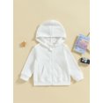 thumbnail image 2 of xiaxaixu Chandail à Capuchon pour Enfants, Chandail à Capuchon à Manches Longues à Fermeture Éclair, Veste de Survêtement Unie pour Garçons Filles, 2 of 7