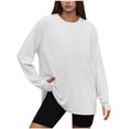 thumbnail image 1 of Diufon Oversized Sweatshirt for Women Long Sleeve Crewneck Loose Pullover Tops Solid Color Fall Fashion Clothes, 1 of 3