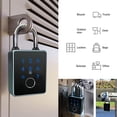 thumbnail image 4 of Fingerprint Padlock, Smart Padlock with Digital Keypad Code, Biometric Metal Keyless Thumbprint Lock, Water Resistant, Suitable for Gym, Sports, Bike, School, Locker and Storage, 4 of 7