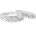 thumbnail image 1 of Ensemble de Bagues en Diamants 1/4 Ct pour Lui et Elle en Or Blanc 10 K, 1 of 1