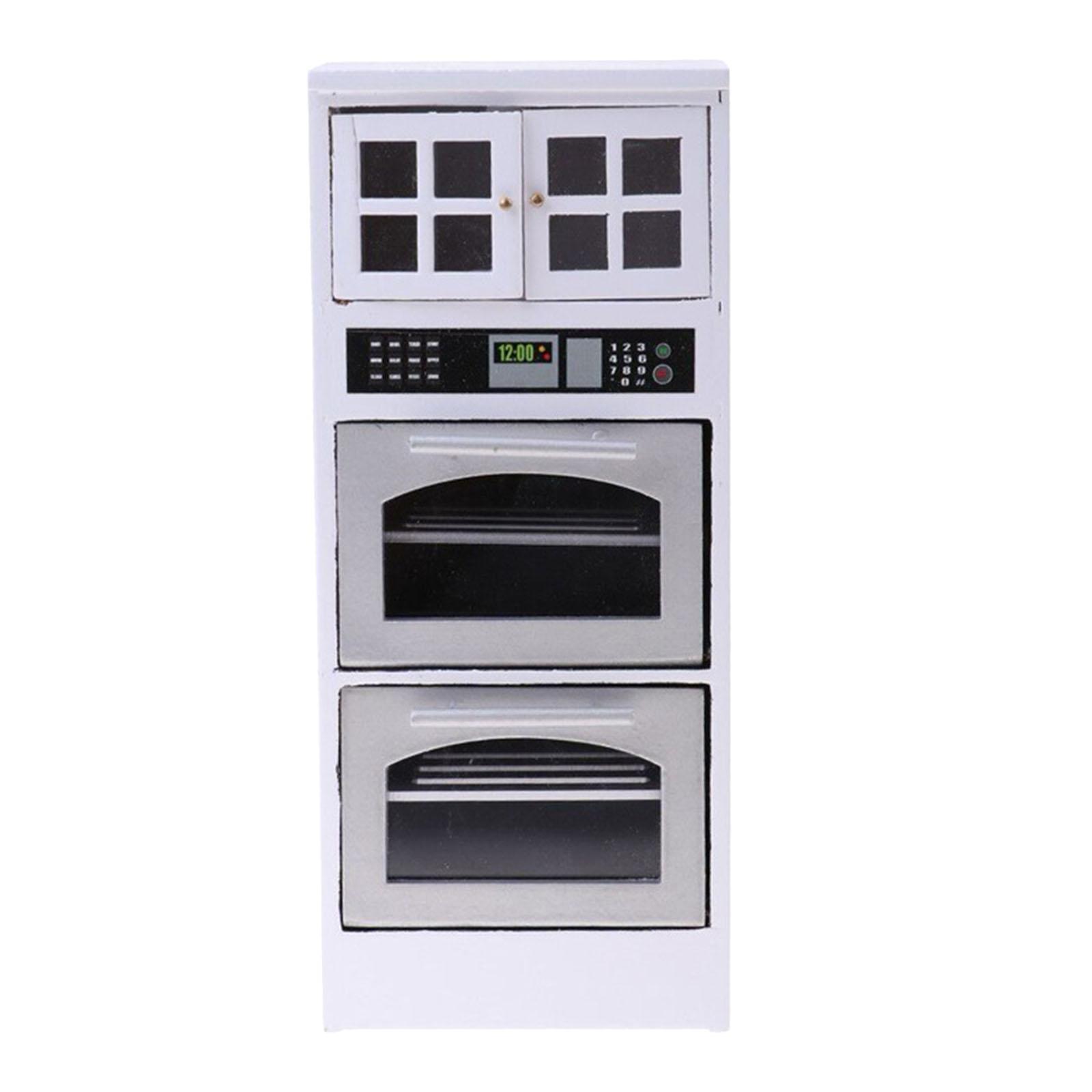 Siruishop 1/12 Kitchen Microwave Oven Cabinet for Furnishings DIY Model Window Display