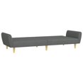 thumbnail image 3 of vidaXL 2-Seater Sofa Bed with Footstool Dark Grey Fabric, 3 of 5