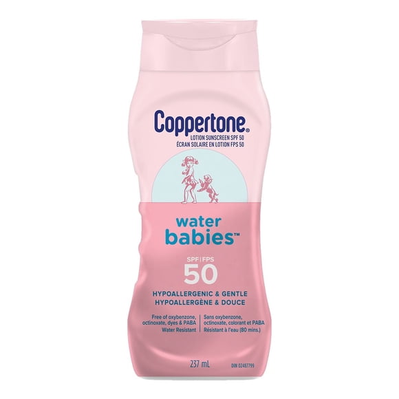 Coppertone Waterbabies Baby Sunscreen Lotion SPF 50, Hypoallergenic, 237mL