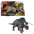 thumbnail image 1 of Jurassic World Rebirth Wild Roar Nasutoceratops Dinosaur Toy, Tail Controlled Attack Chomp & Sound, 1 of 6