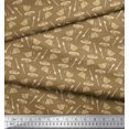 thumbnail image 3 of Soimoi Brown Rayon Fabric Spoon,Cup & Plate Kitchen Print Sewing Fabric Yard 42 Inch Wide, 3 of 3