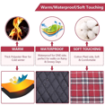 thumbnail image 4 of Dog Jackets Waterproof Coats for Dogs Windproof Cold Weather Coats Dog Clothes Reversible British Style Plaid Dog Sweaters, 4 of 7