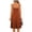 Orange, variant on Summer Dress for Women Dress for Women Summer Women Fashion Summer Seaside Sling Sleeveless V-Neck Solid Color Casual Dress