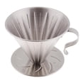 thumbnail image 3 of Rongfmy Metal Pour Over Cone Dripper Reusable Coffee Cone with Cup Stand L L, 3 of 9