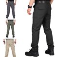 thumbnail image 3 of Baohd Multi-Pocket Men Cargo Pants Summer Quick Drying Waterproof Lightweight Sportswear Trousers Overalls for Hiking Black XL, 3 of 9