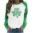 thumbnail image 1 of QIPOPIQ T-Shirts à Manches Longues à Col Rond pour Femmes T-Shirts de la Saint-Patrick Hauts T-Shirt Imprimé Trèfle T-Shirt Vert Porte-Bonheur T-Shirts de la Saint-Patrick Chandails pour Dames T-Shirts Imprimés Offres, 1 of 5