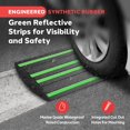 thumbnail image 2 of Pyle 2 Ft. Rubber Threshold Curb Ramp for Driveway - Heavy Duty Non-Slip Ramp for Vehicles - Green Reflective Strip, Marine Grade Waterproof, Ideal for Driveways & Sidewalks, 24.0"x16.0"x2.6" Inches, 2 of 3