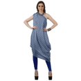 thumbnail image 1 of Moomaya Robe Kurti à une Épaule Imprimée pour Femme, Sans Manches, à Col Bénitier, Style Bohème, Tenue de Soirée de Designer, 1 of 7