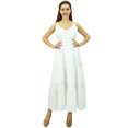 thumbnail image 1 of Bimba Femmes Robe Longue Maxi Cordon Taille Spaghetti Robes de Sangle, 1 of 9