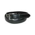thumbnail image 1 of CTM®  Leather 1 1/8 Inch Basic Dress Belt with Silver Buckle (Men's), 1 of 3