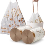 Small Trash Bags Drawstring ，small Bathroom Garbage Bags， 20 Counts Trash Can Liners For Bathroom Kitchen ，White Rabbit Print 3 Gallon Small Trash Can Liners