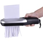 JHIJHOO Portable Handheld Strip Cut Shredder with USB Cable, Silver