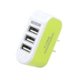 thumbnail image 2 of Universal Candy Color 3 USB Multi-Port Wall Charger US power adapter; USB wall Plug Wall Adapter Cube Block AC 110-220V 5V, 2 of 4