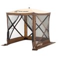 thumbnail image 1 of CLAM Quick-Set Traveler 6 x 6 Foot Portable 4 Sided Canopy Shelter, Brown, 1 of 7