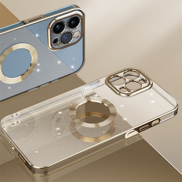 Compatible with  13/Min/Pro/Pro Max Case Electroplate Bumper Case Full Camera Lens Protection Raised Reinforced Corners  Case