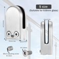 thumbnail image 2 of Glass Clamp,stainless Steel 6-8mm Brackets Adjustable Glass Clip Flat Back Connection For Balustrade Staircase Handrail 6pcs, 2 of 5