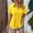 Jaune, variante sur TINZ Chemise à Manches Chauve-Souris Boutonnée Unie à la Mode et Décontractée pour Dames, Manches Courtes, Automne, pour Femmes, Tunique de Baseball à Manches Longues pour Femmes