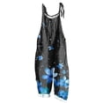 thumbnail image 1 of yoeyez Rompers for Women Summer,Ladies Print Summer Plus Size Long Jumpsuits Sleeveless Adjustable Straps Backless Overalls Jumpsuits With Pockets Blue,XXL, 1 of 6