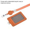 thumbnail image 4 of Unique Bargains Vertical PU Leather Badge Holder with Retractable Neck Lanyard, 1 Count, 4 of 7