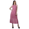 thumbnail image 2 of Moomaya Robe Maxi Sans Manches à Col Licou Imprimée avec Fente avant Robe d'Été pour Femme, 2 of 5