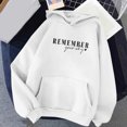 thumbnail image 2 of KIHOUT Spring Winter Womens Tops Fashion Classic Solid Color Long Sleeve Hooded Pocket Tops Sweatshirts, 2 of 4