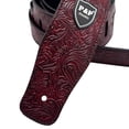 thumbnail image 3 of Adjustable Leather Guitar Strap Strap with Strap Clasp - Burgundy, as, 3 of 8