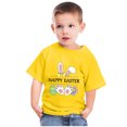 thumbnail image 1 of TIMIFIS Tee Garçons Filles T-Shirts Graphiques Joyeuses Pâques Chandails Unisexe Enfants Col Rond Manches Courtes Chandails Enfants Mignon Oreilles de Lapin Oeufs Imprimé T-Shirt, 11 Ans, 1 of 4