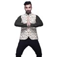 thumbnail image 3 of Atasi Manteau Ethnique pour Hommes Imprimé Veste Bandhgala Décontractée TG, 3 of 6