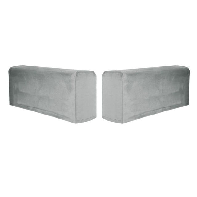 2 Pcs Housse d'Accoudoir de Canapé Polyester Protecteur de Meubles pour Gris