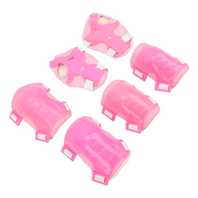 Roller Skating Protective Gear, Good Cushioning Knee Elbow Pad Guards For Outdoor Sports Pink