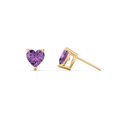 thumbnail image 2 of Heart Birthstone Stud Earrings, 2 of 4