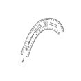 thumbnail image 1 of ziyahi Sewing French Curve Ruler Fashion Design Pattern Making Armhole Curve, 1 of 9