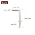 thumbnail image 2 of Unique Bargains 100 Pack L Shape Hooks, 5/8 Inch Right Angle Screw Hooks for Hanging, Silver, 2 of 7