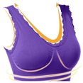thumbnail image 5 of Sports Bra Women Seamless Bra Feature V-Neck Training Bra Style W-454 Purple XL, 5 of 5