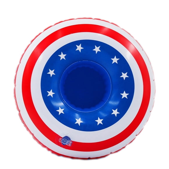 SLYNSHome Inflatable Drink Holder Independence Day Pool Drink Holder Floats for Parties 4th of July Drink Floats for Pool